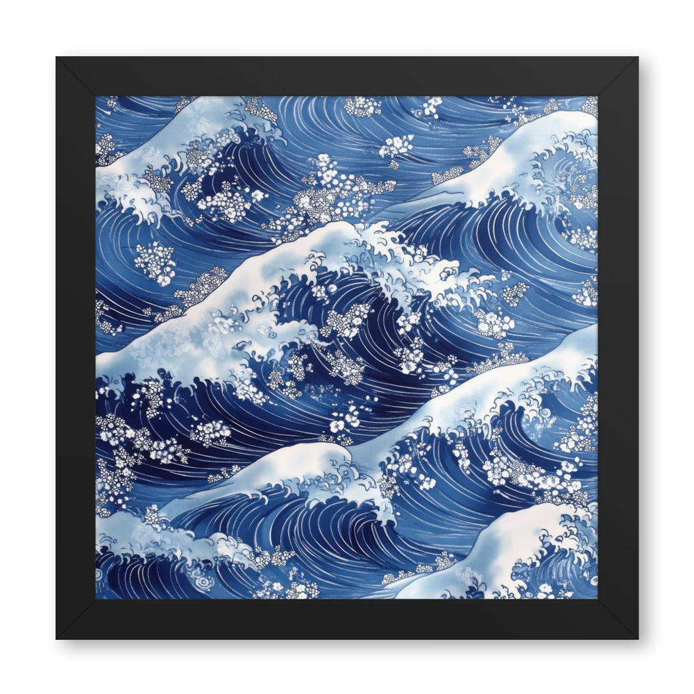 Japanese Waves Framed Print