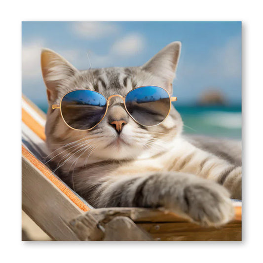 Beach Cat Print