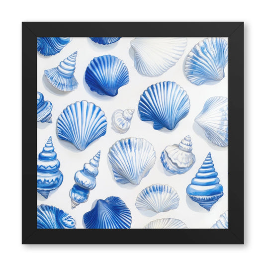 Blue Shells Framed Print