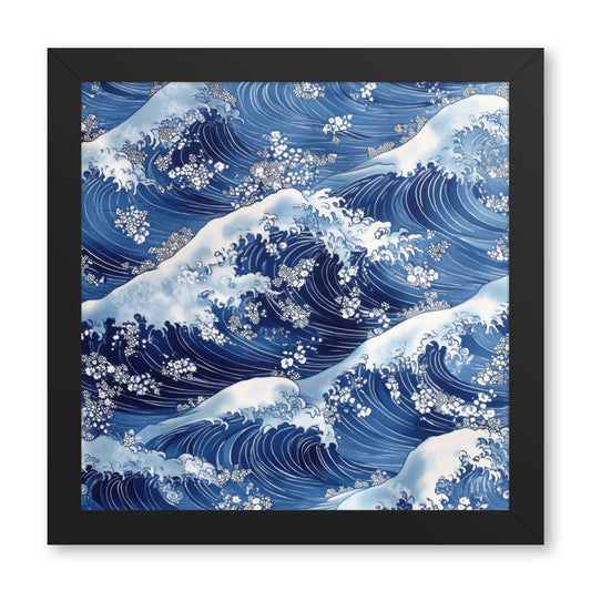 Japanese Waves Framed Print